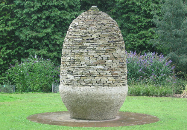 Unusual Garden Ornaments - large stone acorn